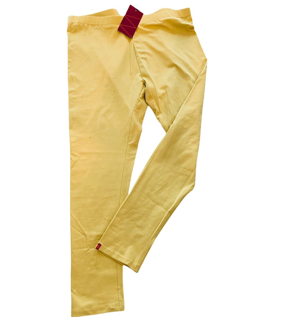 Medium W for Women's Yellow Chartreuse Leggings New Cotton Blend 25" Inseam